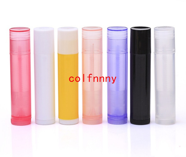 3000pieces/lot Fast Shippng Empty lipstick tube white clear black lip balm tube 5g lip stick tube