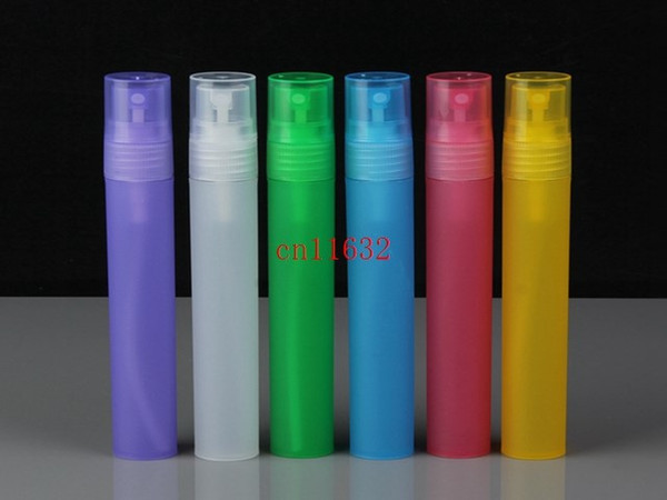 3000pcs/lot Free Shipping Colorful 10ML Plastic Perfume Bottle, PP Spray Bottle, 1/3 oz Plastic Atomizer, Scent Container