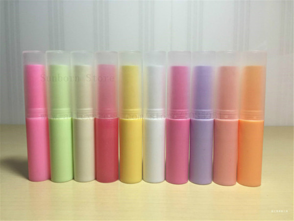 9 Color 4g Lip Balm Container with Caps Mini Empty Lip Balm Stick Tube Lipstick Tube 500pcs