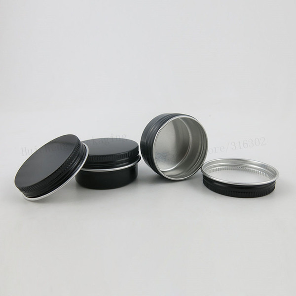 100 x 15g Empty Mini Black Aluminum Cream Jar Pot Art Makeup Lip Gloss Empty Cosmetic Metal Tins Containers
