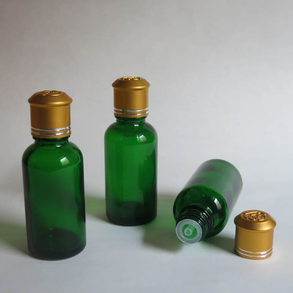 Wholesale 100pcs 30ml Green Glass Bottle With Cap ,30 ml Essential Oil Bottle, Electronic 1 ounceLiquid bottle wholesale
