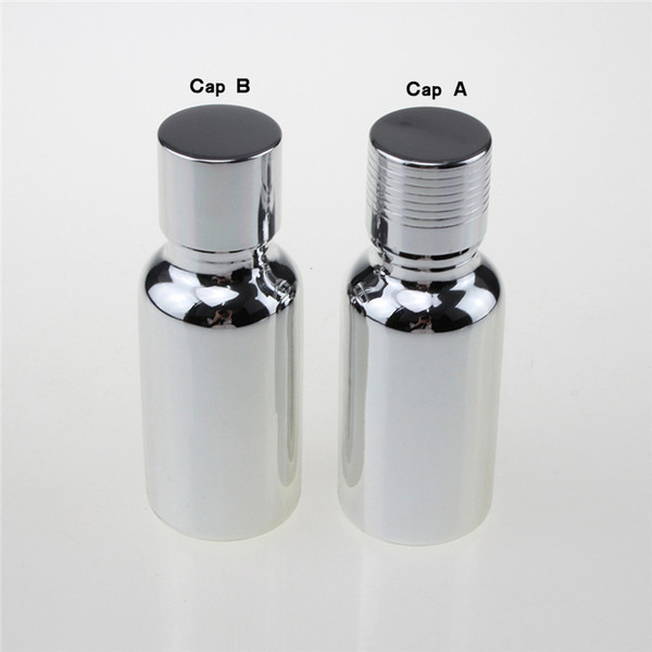 100pcs Silver 20ml glass essential oil bottle with ribbed cap , empty High-grade 20 ml essential oil bottles and supplies