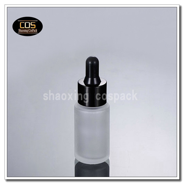 20ml frost glass drop bottle with black dropper, wholesale frost glass dropper bottle 20ml, 20 ml frost glass dropper bottles