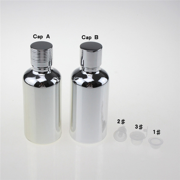 100pieces wholesale 50ml High temperature silver plated essential oil bottle, 50 ml essential oil glass bottle suppliers