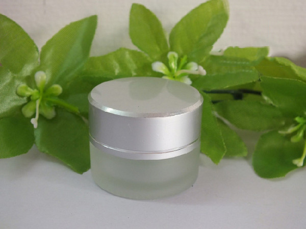 100pcs wholesale 30g glass cream jar with aluminium cap , empty 30G mask cream jar with silver lid , 30ml glass empty jar