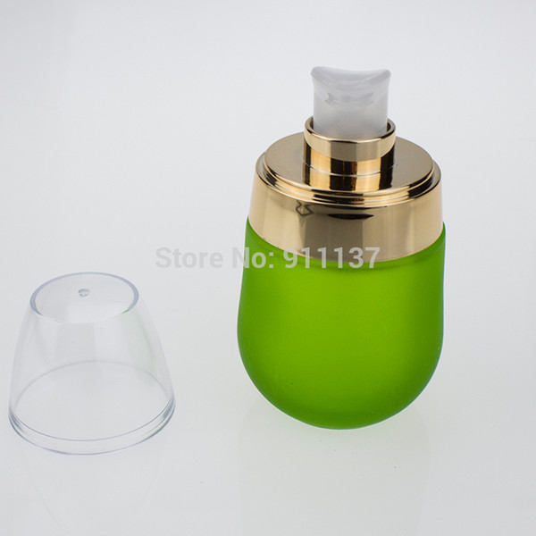 100pcs glass containers for cosmetics , green 30ml glass cream bottles , green glass bottles suppliers