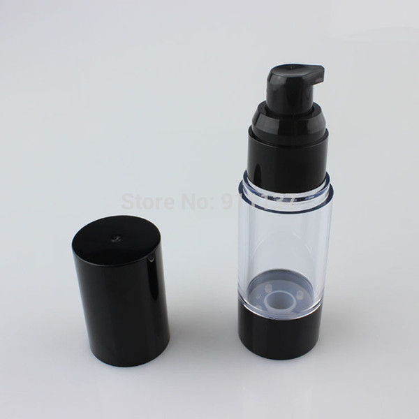 PP 30ml Cosmetic airless Packaging, Round Rotary Black Face Cream Container ,30ml Cosmetic pump Bottle Airless for skin care
