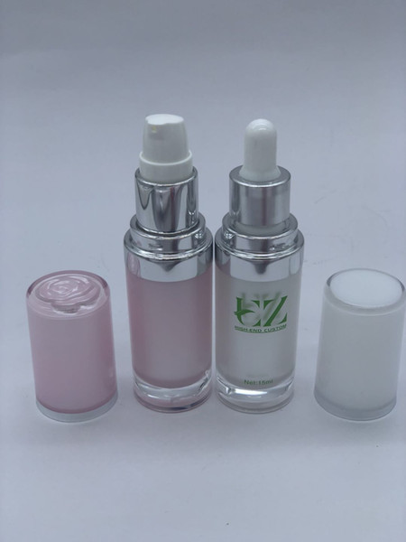 Manufacturer Direct Spot Supply Set Acrylic Bottle Straight Round Bottle Can be packed with Essential Water Cream Paste Simple and dignified