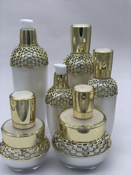 Manufacturer's direct sale, spot supply, acrylic bottle, nickname, palace orchid bottle bottle, pearlescent white gold accessories, gram qua