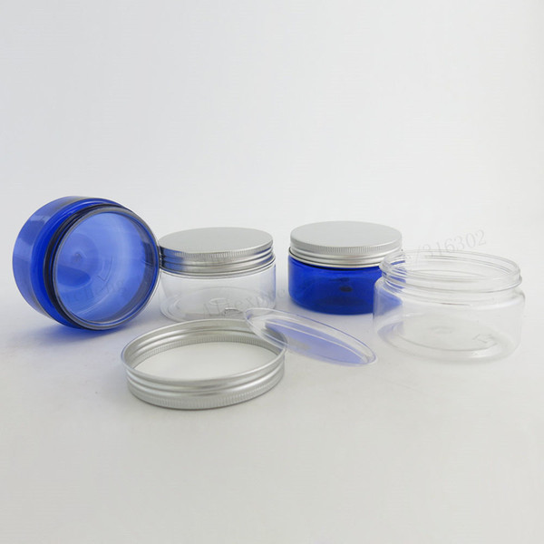 20 x 100g Clear Cream Jar, 100cc PET Jar, Cream Bottle with aluminum lids, different size with the previous jar