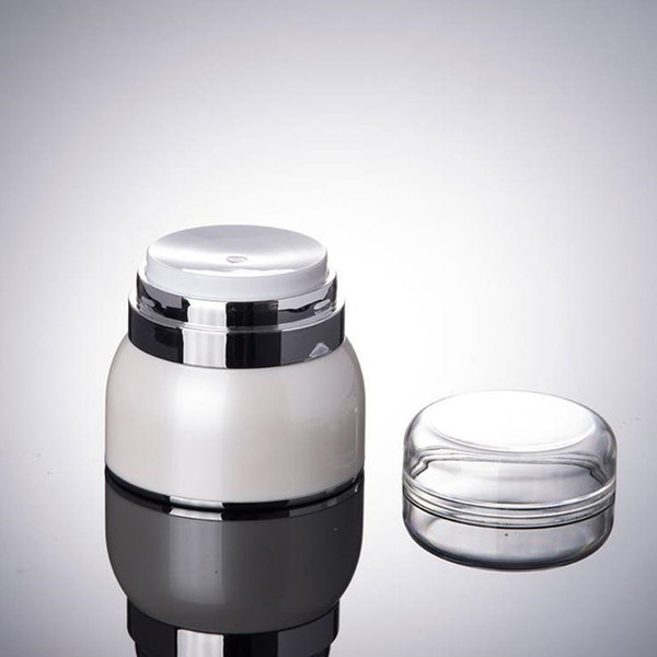 Acrylic Cream Jars 30G 50G Press Pump Airless Cream Emulsion Bottles Mask Skin Care Products Packaging Case Wholesale 50pcs/lot