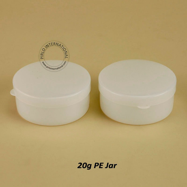 Wholesale 20g Travel Portable Plastic Cosmetic Jars, 20ml Empty Multifunction Containers For Pills, White Display Box 100pcs/lot