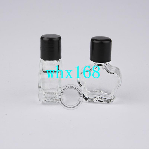 Wholesale 50pcs/lot 4cc Transparent Perfume Bottle 4ml Flower Shaped Glass Containers Sample Display Bottles Free Shipping