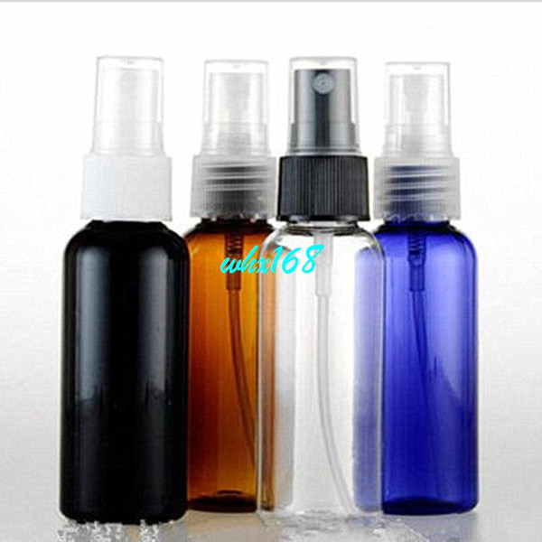 100pcs/Lot 50ml Round Shoulder Plastic Makeup Cosmetic Bottle Vials PET Spray Perfume Bottle Containers Fill Small Squirt Mist