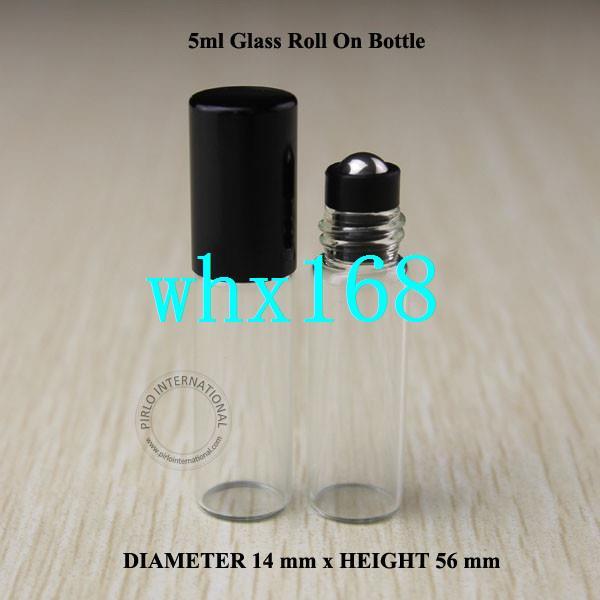24pcs 5ml Roll On Roller Bottles For Essential Oils Small Roll-on Refillable Perfume Bottle Deodorant Containers Free Shipping