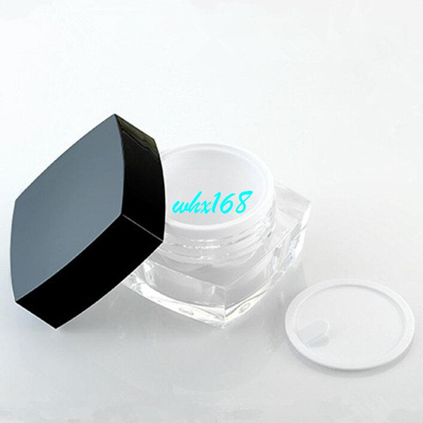10pcs/lot 5g 10g 15g 30g 50g Square Cube Acrylic Jar Clear Cream Pot Mini Cosmetic Container Makeup Sample Jar Packaging Bottle