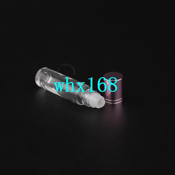 50 x 10ml Empty Glass Roll-on Perfume Bottle 10cc Clear Essential Oil Bottles Refillable Glass Vial With Lid Cosmetic Packaging