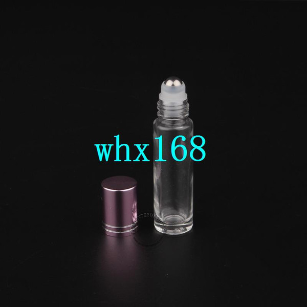 Free Shipping Makeup Tools 10ml/10cc Glass Roll On Perfume Bottle Clear Essential Oil Bottles Vial Deodorant Containers 50pcs
