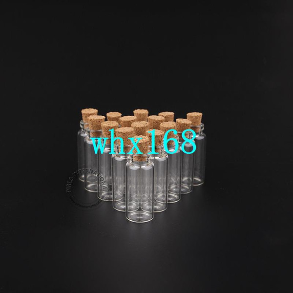 3ml High Quality Wood Cork Glass Vial Small Transparent Decorative Bottle Little Wishing Bottles 20pcs/lot Free Shipping