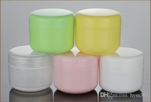 10pcs/lot 100g White Makeup Face Cream Container Bottle PP Plastic Sample Makeup Sub-bottling Cream Jar Cosmetic Empty Jar Pot