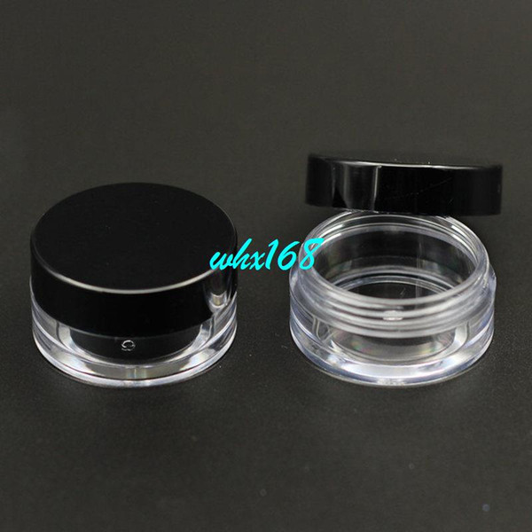 High Quality 100pcs/lot Standard 10g Plastic Cream Jar,PS Cosmetic Packaging bottle,Sample Cream Jar Pot, Clear Empty Container