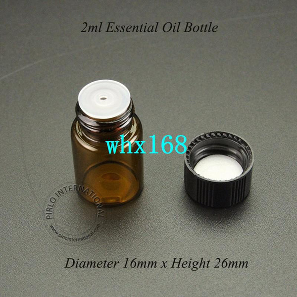 Wholesale 2ml Excellent Mini Amber Glass Dropper Vials 2cc/2g Sample Display Bottle Small Essential Oil Glassware Free Shipping
