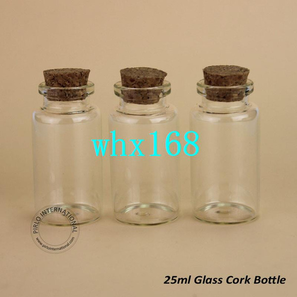 50pcs/Lot Promotion New Arrival 25ml Glass Cork Bottle Empty Sample Vial,Home Decoration Wishing Box Refillable Container