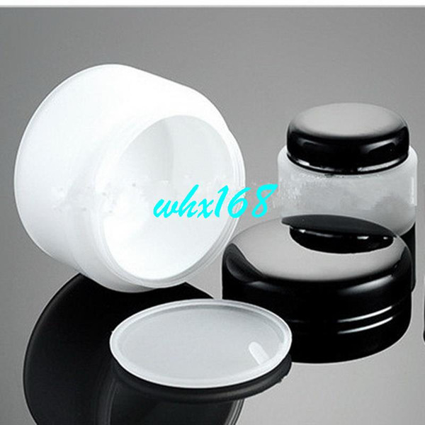 10pcs/lot 15g 30g 50g New Double Layers PP Cream Jar Packing Box With White Lid White Color Plastic PP Bottle With Threaded Cap