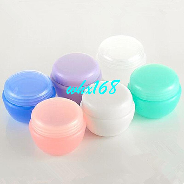 50pc/lot Small Mushroom 5G Cosmetic Empty Jar Pot Eyeshadow Makeup Face Cream Container Bottle PP Plastic Cream Jars Sample Jar