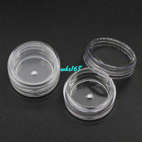 100PCS 3g Gram Round Clear Plastic Jar With Lid Cosmetic Jars Empty Cosmetic Sample Containers Cream Jars Packaging Bottle