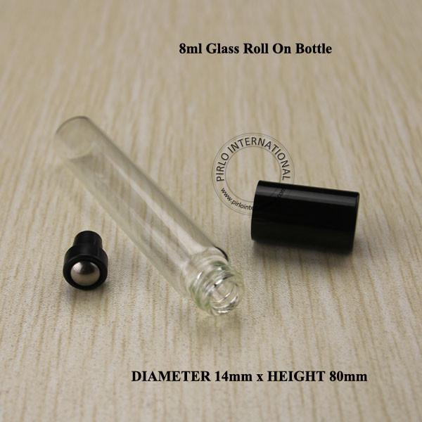 free shipping 8ml glass sample vial Containers for Elite fluid roll on perfume bottle vial 50pcs high quality