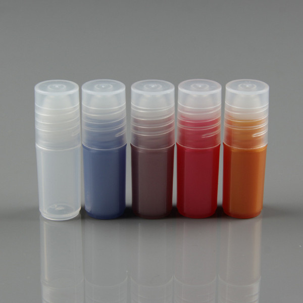 Mini 3ml Plastic Roll On Bottles Glass Roller Ball Liquids Oil Perfume Bottle Empty Cosmetic Containers 20pcs/lot
