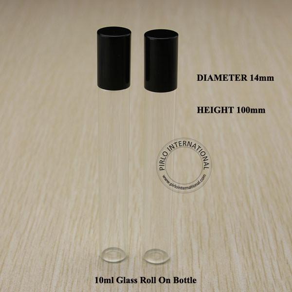 wholesale New 10ml glass roll on bottle D14*H100 Fashion empty small perfume refillable bottle essential oil bottle 30pcs