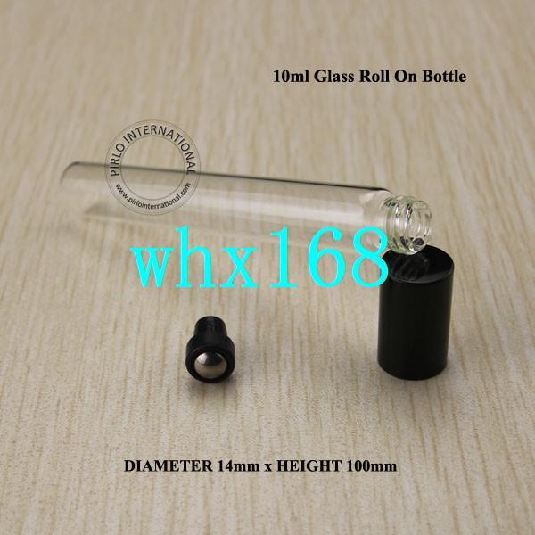 20 x 10ml Empty Glass Roll-on Bottle 10cc Personal Care Essential Oil Bottle Travel Size Cosmetic Glassware Free Shipping