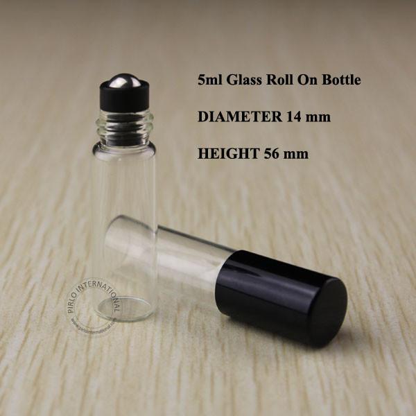 Hot Sale 200 x 5ml Roll On Roller Bottles For Essential Oils Roll-on Rfillable Perfume Bottle Deodorant Containers With Lid