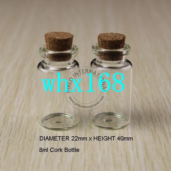 50pcs 8ml Small Glass Bottles Vials Jars With Cork Corks Stopper Decorative Corked mini Glass Bottle For Pendants Free shipping