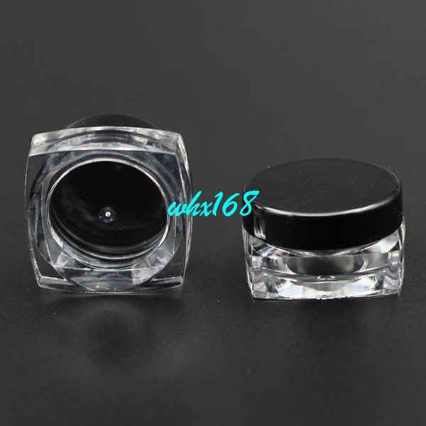 100pcs 3g Empty Cosmetic Packaging Cream Plastic Jar With Lid Sample Containers Pot Box For Nail Polish Powder Glitter Art Kit