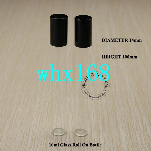 NEW 100pcs 10ml glass roll on perfume bottle eye cream essential oil bottle D14*H100 free shipping