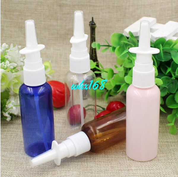 50ml PET Plastic Sprayer Lotion Bottles Nasal Medicine Mist Nose Empty Bottle Nasal Liquid Medicine Container Bottles
