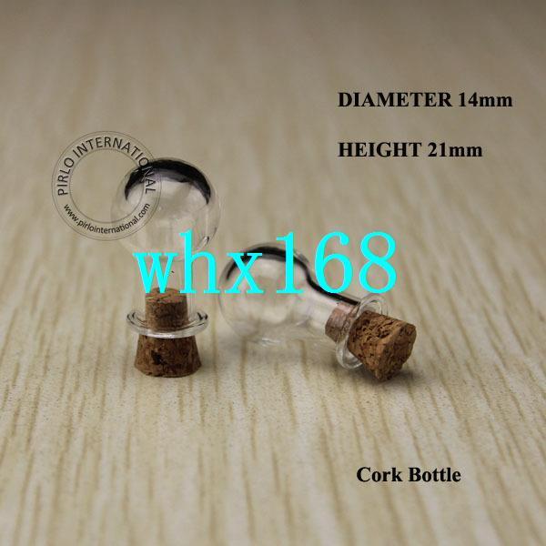 Free Shipping-20pcs x 2ml Transparent Glass Wishing Bottle, Home Decoration Essential, Mini Display Bottle Vintage Glassware