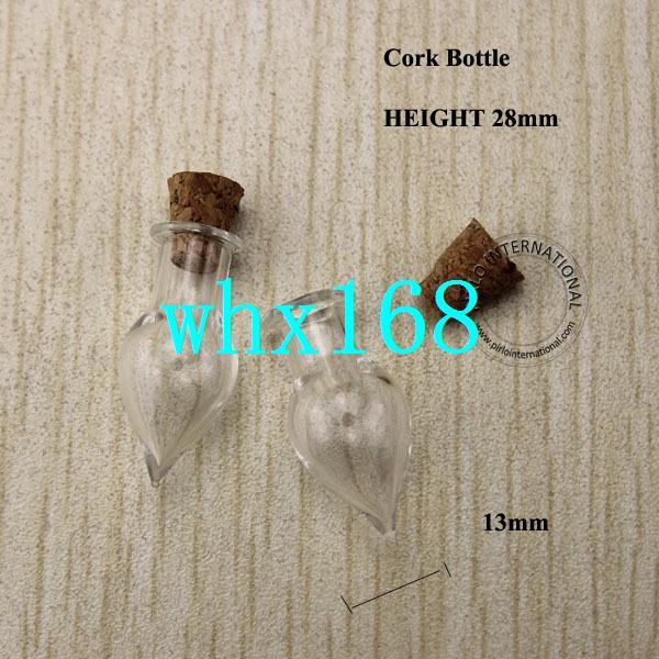 High Quality 2ml Cute Glass Wishing Cottle, DIY Essential Cork Stoppered Bottle, Handmade Sample Vials, 20pcs/lot