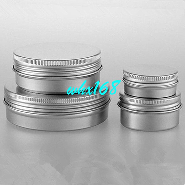 50pc/lot New 15g 30g 60g 100g Aluminum Cream Jar Aluminum Cream Small Mini Box Empty Cosmetic Makeup Packaging Bottle Container