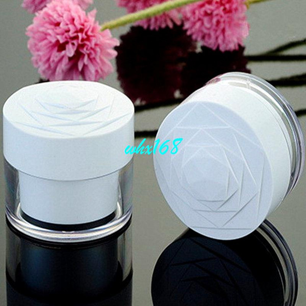 15pcs/lot 15g 30g 50g Acrylic Cream Jar Rose Cap Lid Cream Bottle Cosmetic Empty Jar Pot Eyeshadow Makeup Face Cream Container
