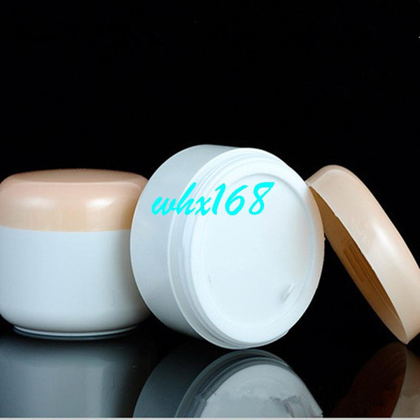 30pcs/lot 100g White Color Plastic Jar White Threaded Cap Empty PP Cream Jar With Orange Lid Cosmetic jars Containers Packaging