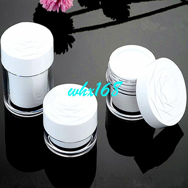20pcs/lot 15g 30g 50g Cosmetic Empty Jar Pot Eyeshadow Makeup Face Cream Container Acrylic Cream Jar Rose Cap Lid Cream Bottle