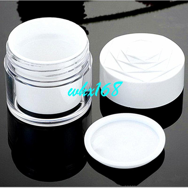 5pcs/lot 15g 30g 50g Rose Cap Lid Cream Bottle Acrylic Cream Jar Cosmetic Empty Jar Pot Eyeshadow Makeup Face Cream Container
