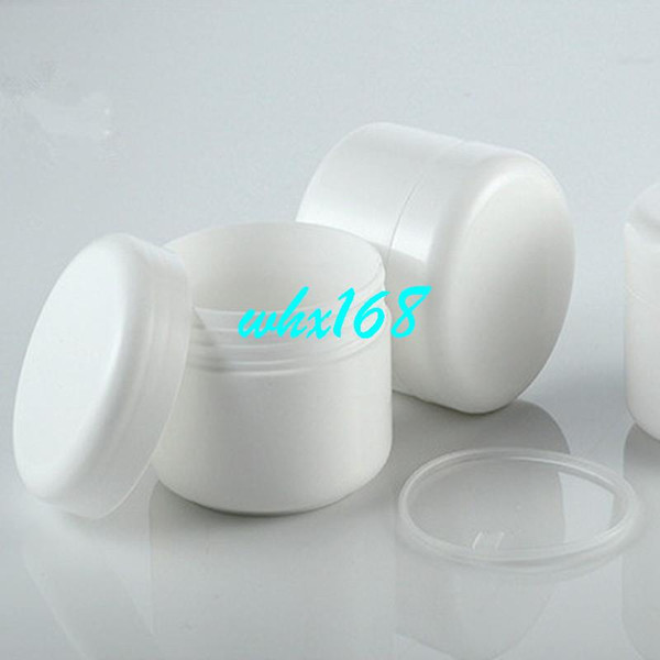 20pcs/lot 100g White PP Plastic Sample Makeup Sub-bottling Cream Jar Cosmetic Empty Jar Pot Makeup Face Cream Container Bottle