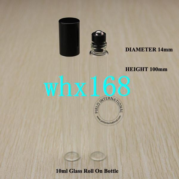 Free Shipping 50pcs x 10ml Roll On Roller bottles For Essential Oils Roll-on Refillable Perfume Bottle Deodorant Containers