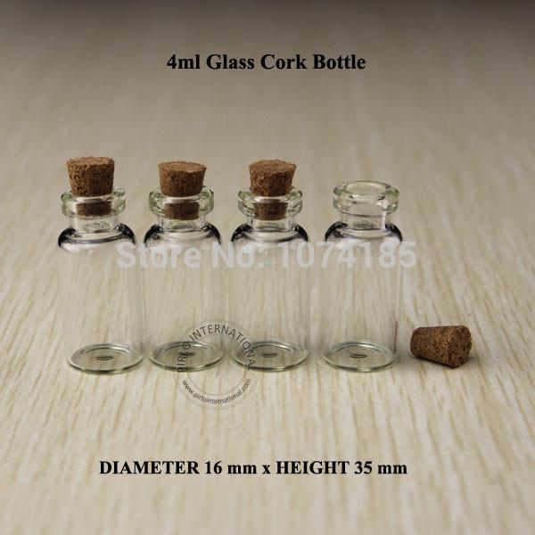 24pcs/lot 4ml Small Glass Bottles Mini Jars With Corks Stoppers Glass Test Tube Vials With Cork Free Shipping