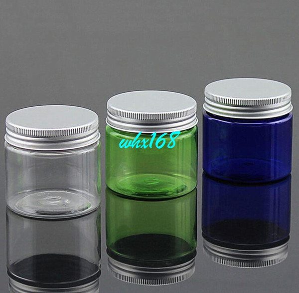 PET Cosmetic Jar Packaging Container Aluminum Cap Plastic Bottles Facial Cream Make Up Travel Size Tools Empty Jar 50ml